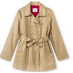 Girls Polka Dotted Trench Coat Size M